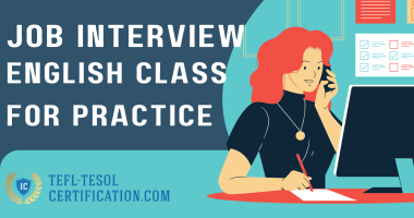 Job interview vocabulary. English class for practice.